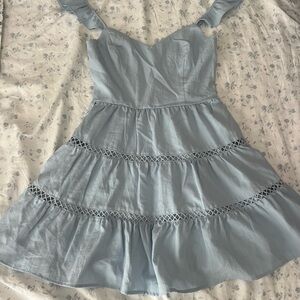 Altar'd State Light Blue Mini Dress